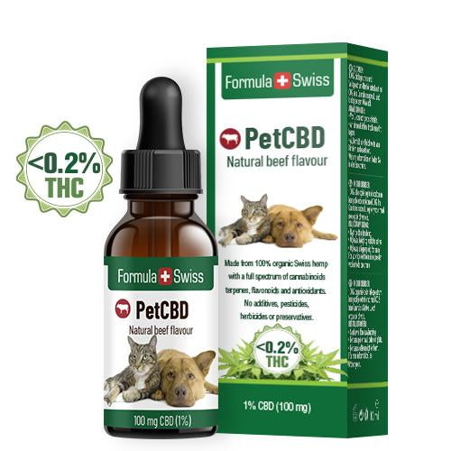 CBD Oil Drops Beef Aroma 1% (100 mg) for Pets
